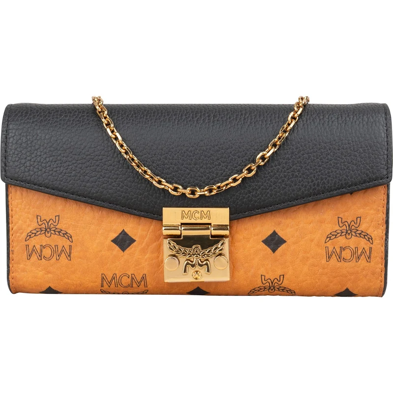 MCM Monogram Visetos Patricia Wallet On Chain Crossbody Bag
