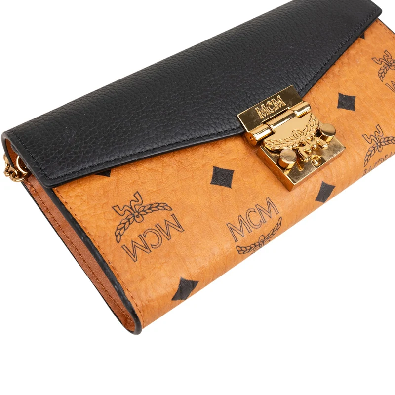 MCM Monogram Visetos Patricia Wallet On Chain Crossbody Bag