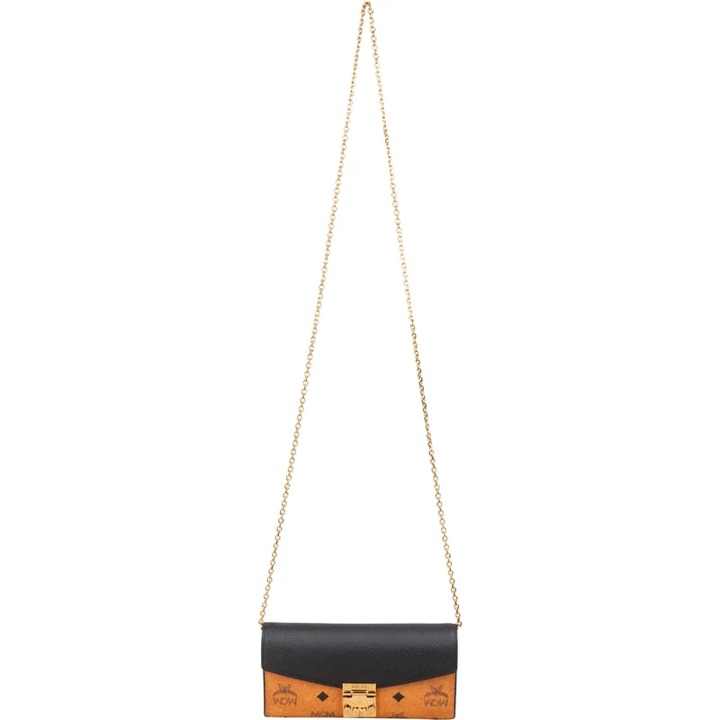 MCM Monogram Visetos Patricia Wallet On Chain Crossbody Bag