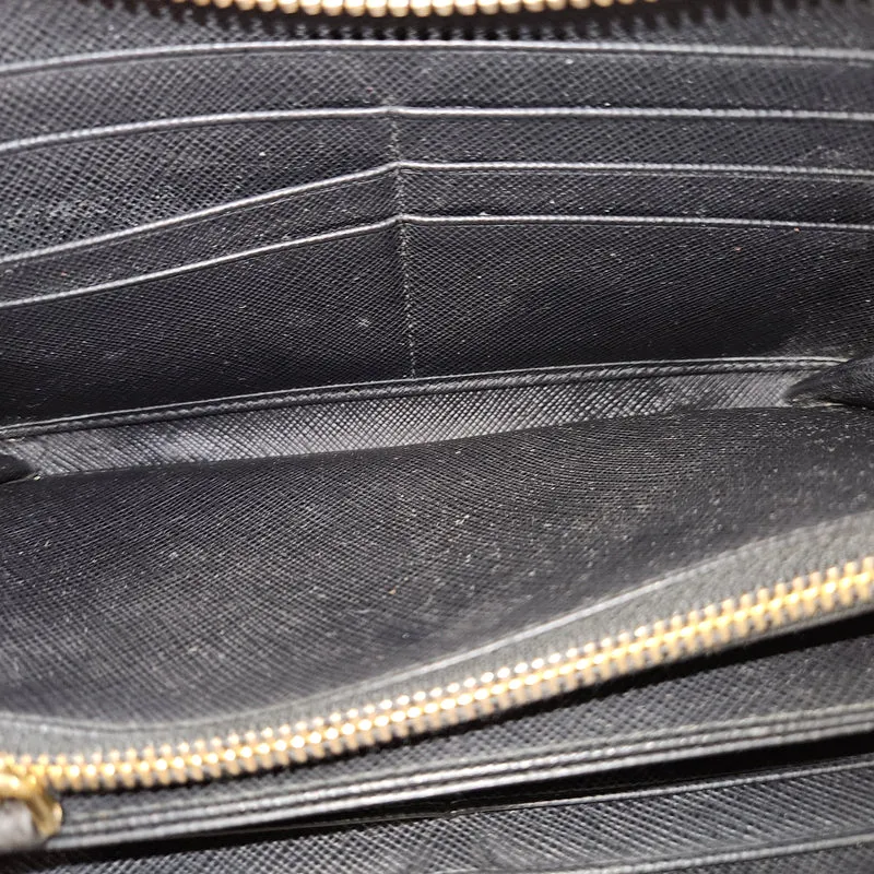 Prada Saffiano Leather Zip Around Wallet