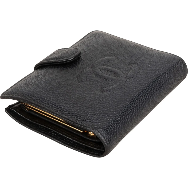 Chanel Caviar Leather CC Bifold Wallet