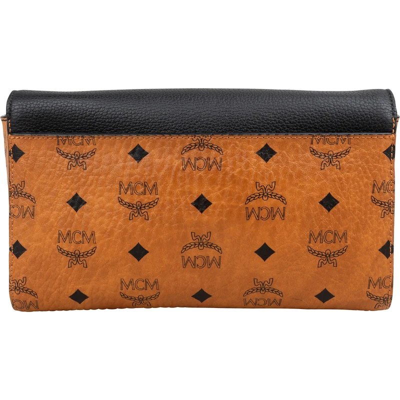 MCM Monogram Visetos Leather Patricia Wallet On Chain Crossbody Bag
