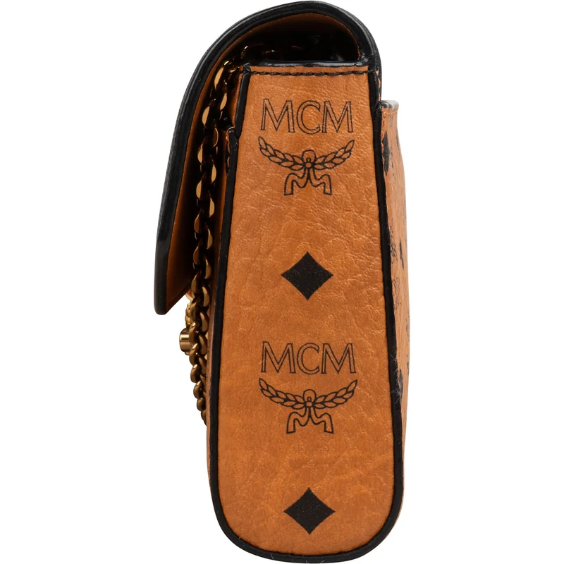 MCM Monogram Visetos Leather Patricia Wallet On Chain Crossbody Bag