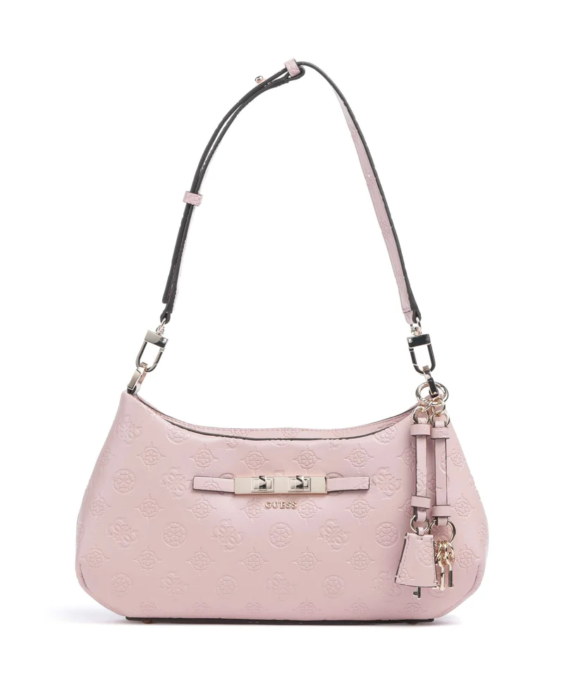 Guess Carmella Schultertasche light pink logo