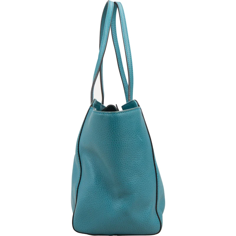 Gucci Pebbled Leather Swing Tote Shoulder Bag