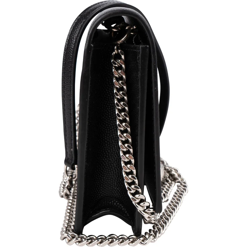 Saint Laurent Grain de Poudre Kate Tassel Wallet On Chain Crossbody Bag