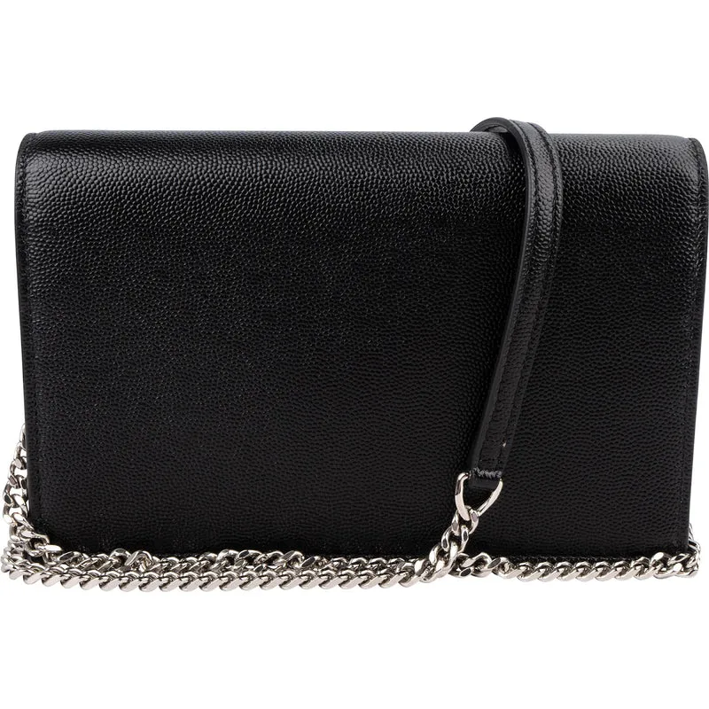 Saint Laurent Grain de Poudre Kate Tassel Wallet On Chain Crossbody Bag