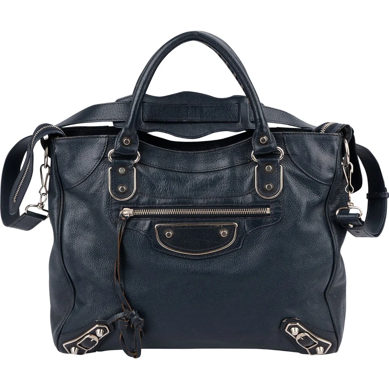 Balenciaga Blue Leather Giant City Handbag