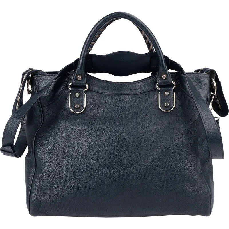 Balenciaga Blue Leather Giant City Handbag