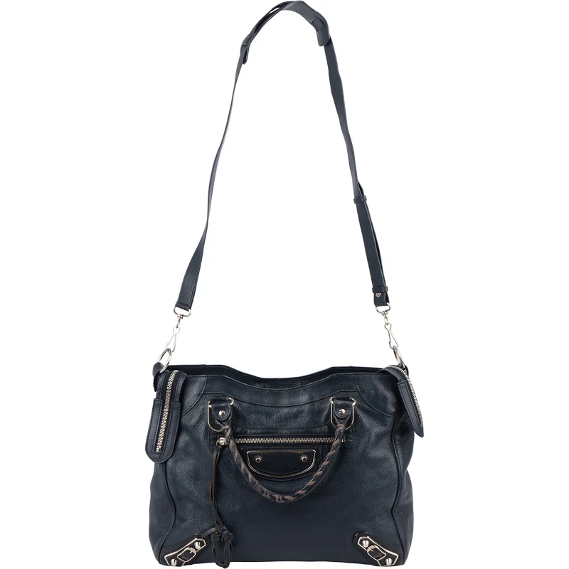 Balenciaga Blue Leather Giant City Handbag