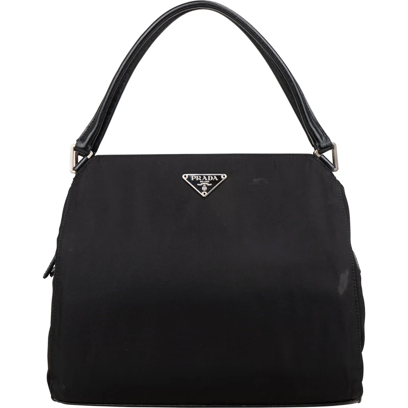 Prada Black Nylon Triangle Handbag
