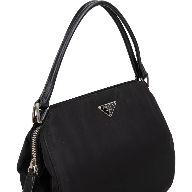 Prada Black Nylon Triangle Handbag
