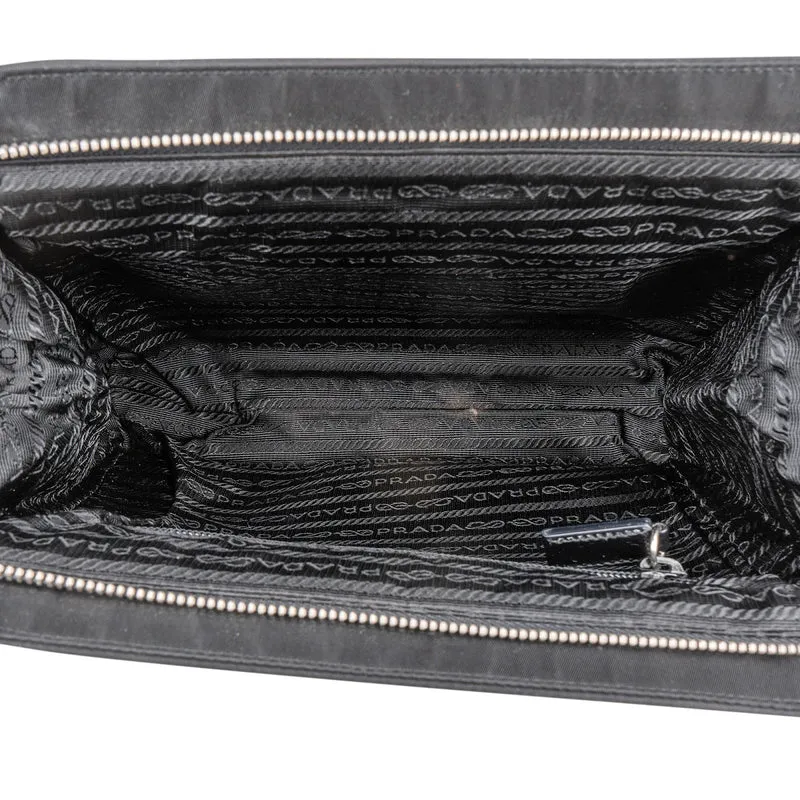 Prada Black Nylon Triangle Handbag