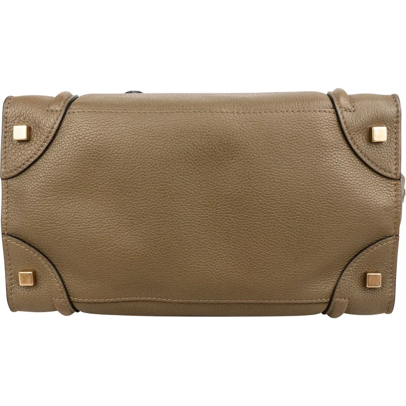 Céline Grained Calfskin Large Luggage Handbag
