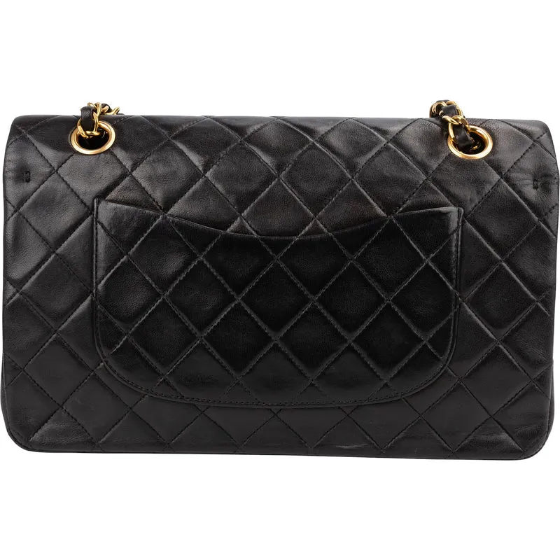 Chanel Quilted Lambskin Medium 24K Gold Double Flap Shoulder Bag