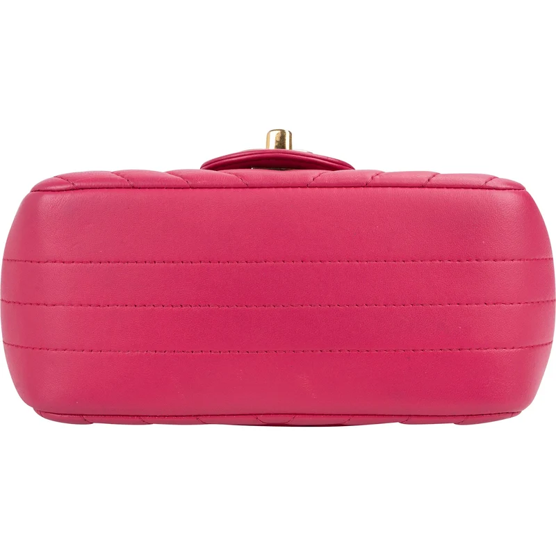 Chanel Chevron Lambskin Rectangular Mini Flap Crossbody Bag