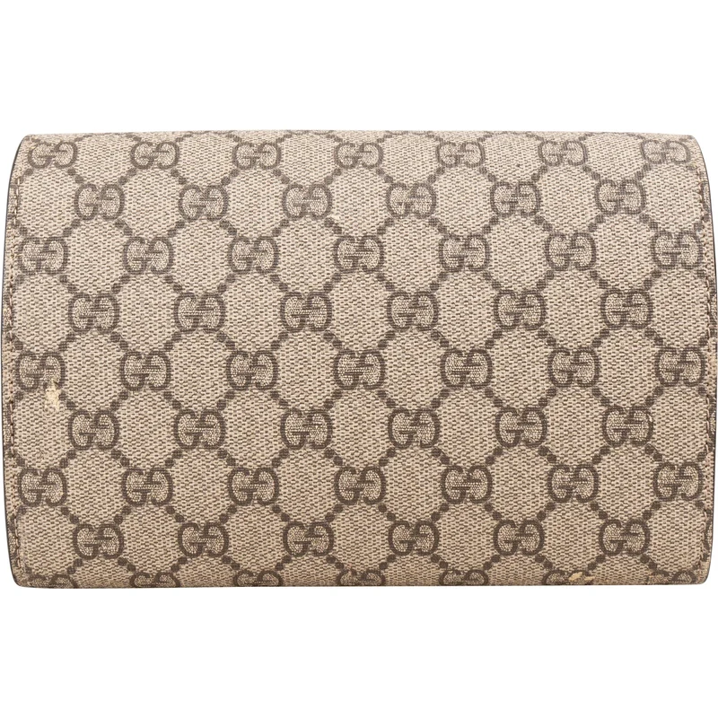 Gucci Monogram GG Supreme Canvas Dionysus Wallet On Chain Crossbody Bag