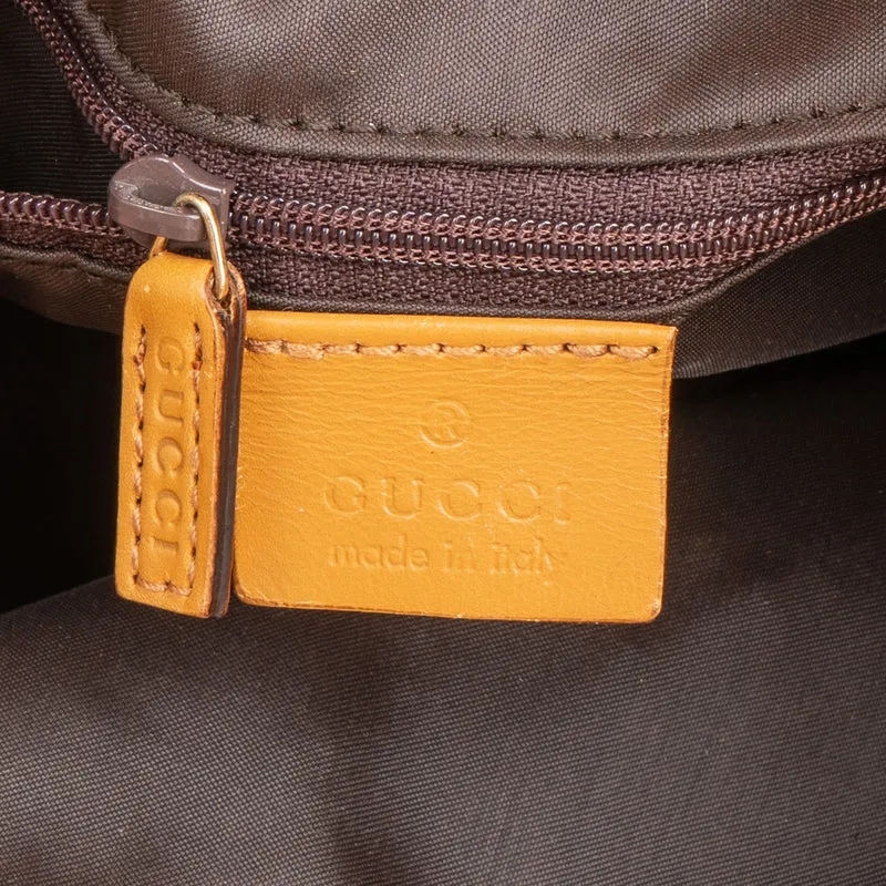 Gucci Monogram GG Canvas Bamboo Handle Shoulder Handbag