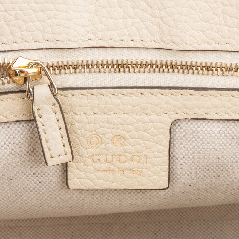 Gucci Grained Leather Soho Flap Crossbody Bag