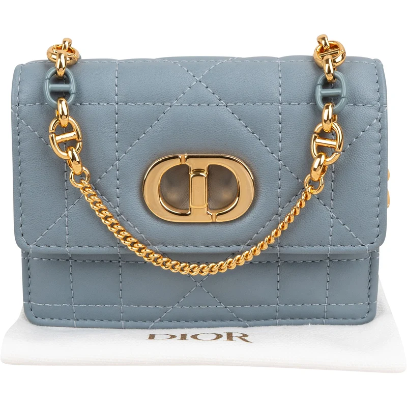 Christian Dior Cannage Calfskin Leather Miss Caro Micro Crossbody Bag