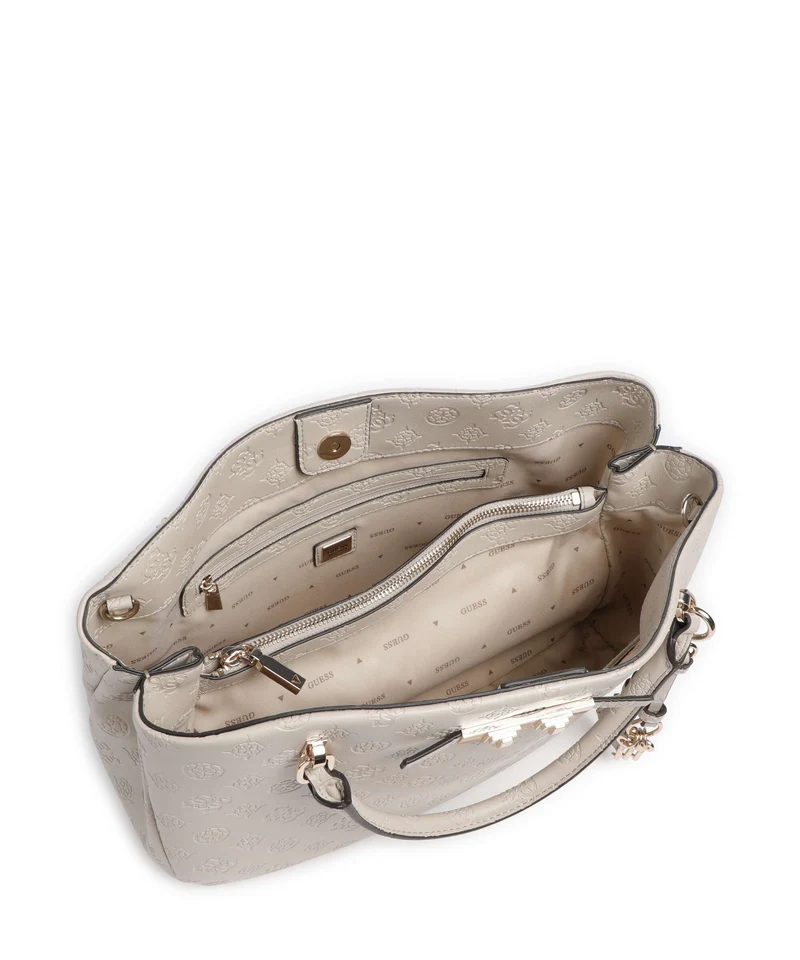 Guess Carmella Girlfriend Handtasche bone logo