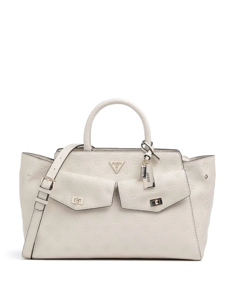 Guess Blake Large Handtasche bone logo