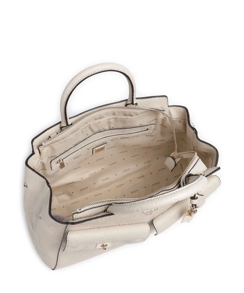 Guess Blake Large Handtasche bone logo