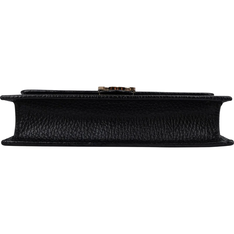 Gucci Grained Leather Interlocking GG Wallet On Chain Crossbody Bag