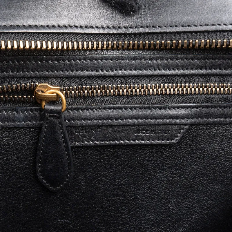 Céline Tricolor Leather Suede Luggage Small Handbag