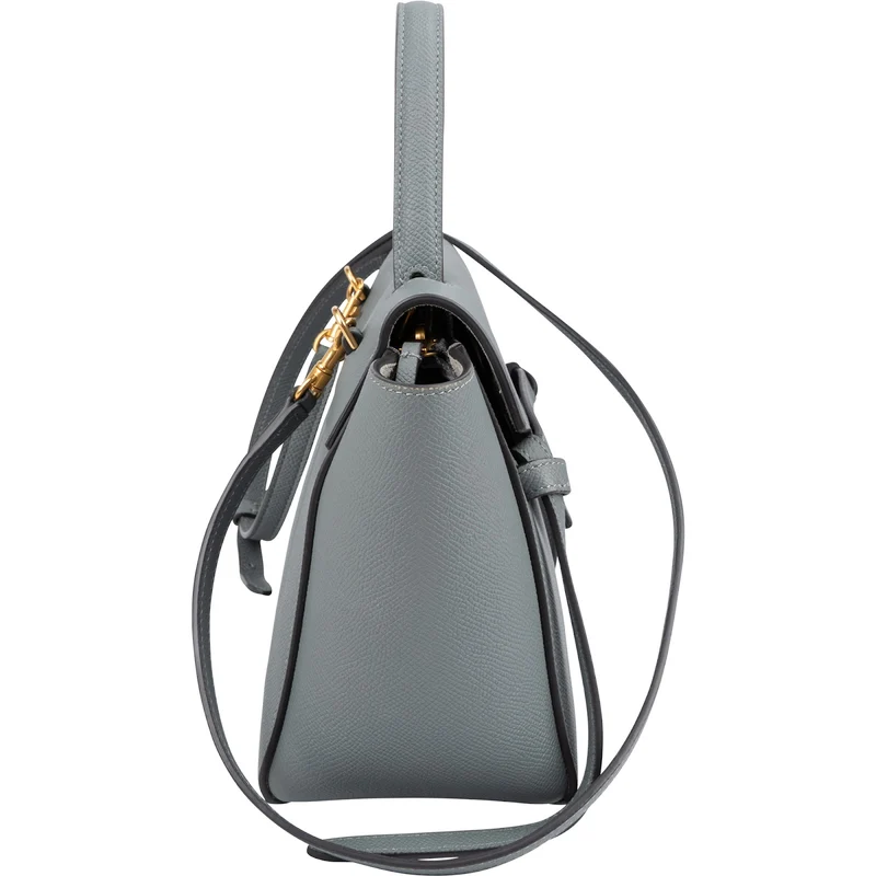 Céline Light Blue Grained Calfskin Leather Nano Belt Handbag