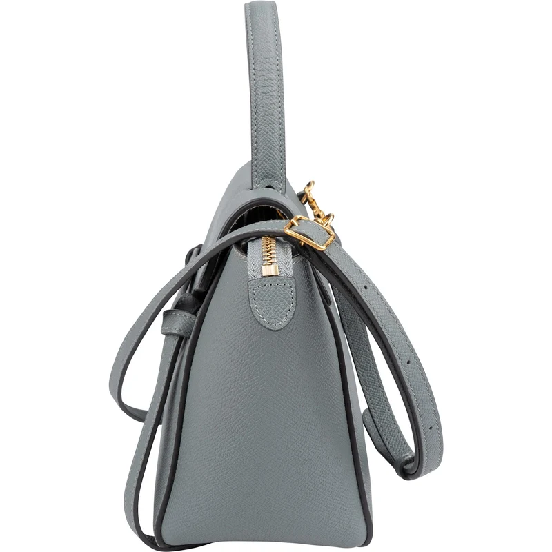 Céline Light Blue Grained Calfskin Leather Nano Belt Handbag