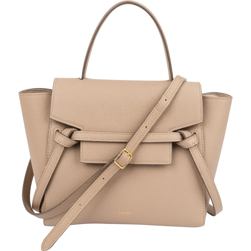 Celine Grained Calfskin Leather Nano Belt Handbag