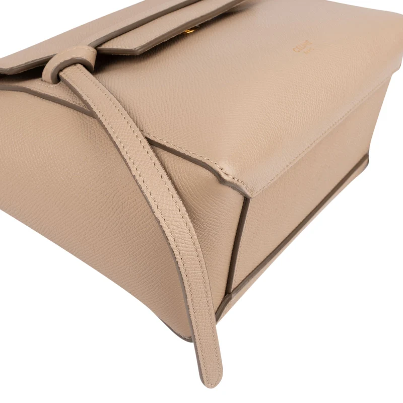 Celine Grained Calfskin Leather Nano Belt Handbag