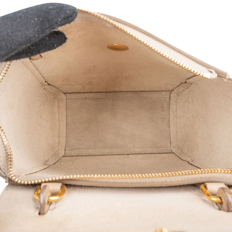 Celine Grained Calfskin Leather Nano Belt Handbag