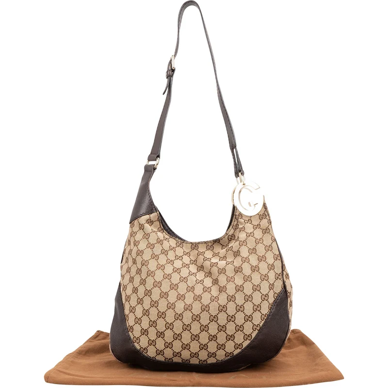 Gucci Monogram GG Canvas Britt Hobo GG Shoulder Bag