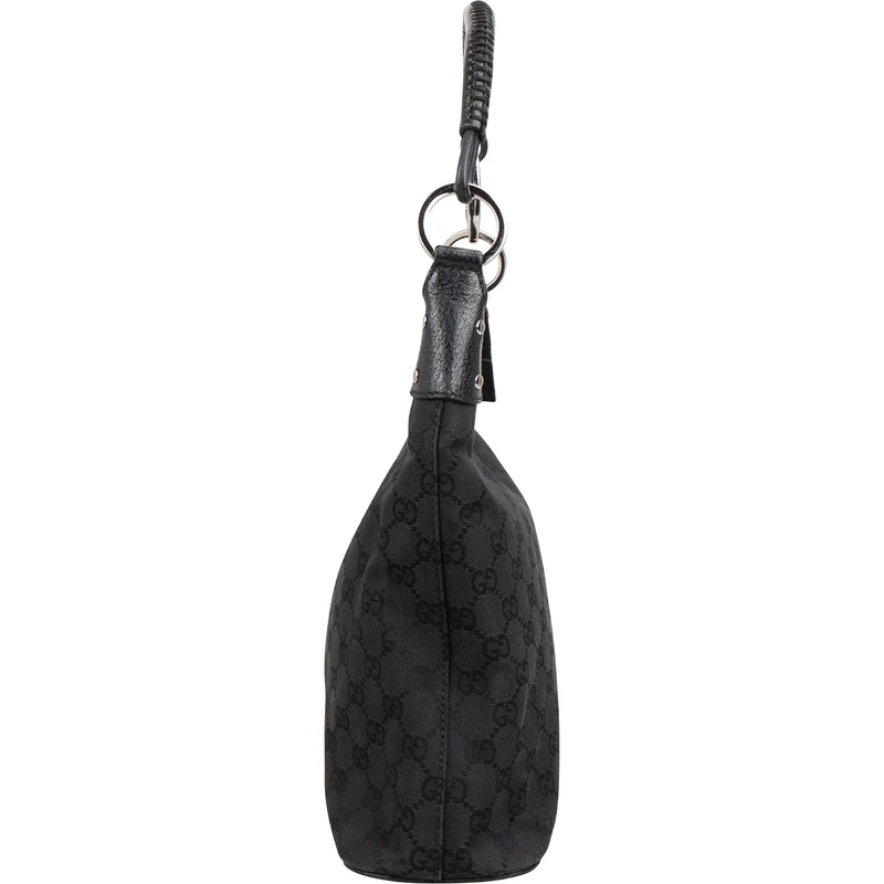 Gucci Monogram GG Canvas Ring Woven Handle Shoulder Bag