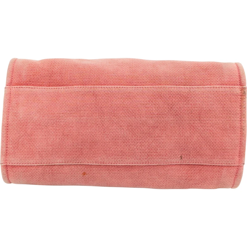 Chanel Pink Cotton Deauville Handbag