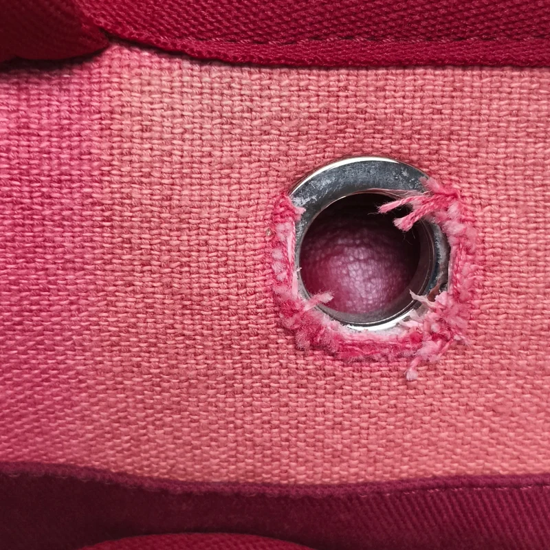 Chanel Pink Cotton Deauville Handbag
