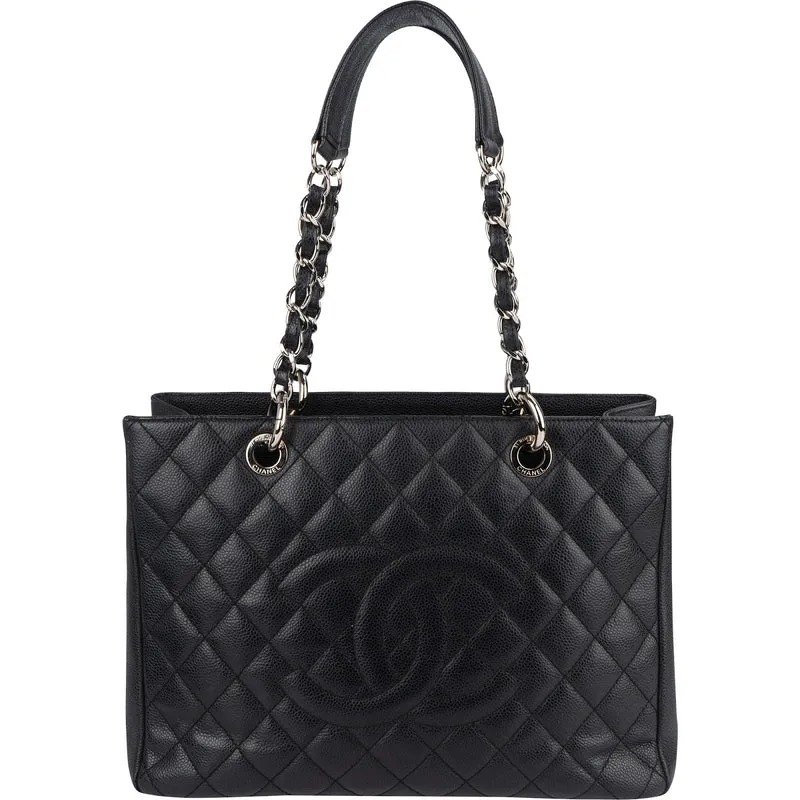 Chanel Quilted Caviar Leather Grand Shopping CC Handbag