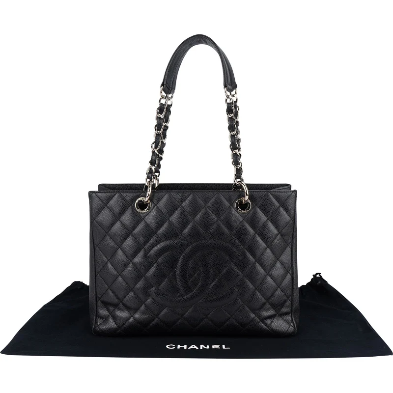 Chanel Quilted Caviar Leather Grand Shopping CC Handbag