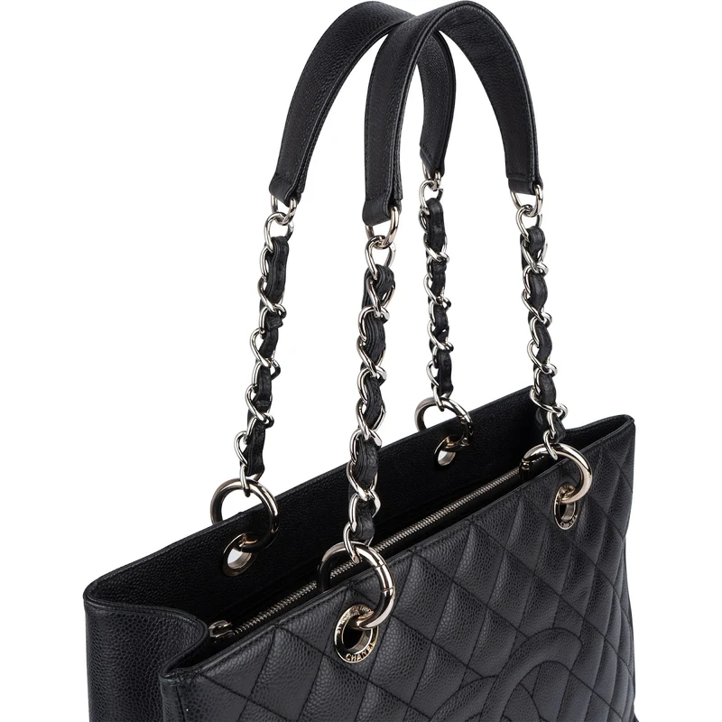 Chanel Quilted Caviar Leather Grand Shopping CC Handbag