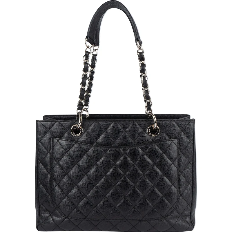 Chanel Quilted Caviar Leather Grand Shopping CC Handbag