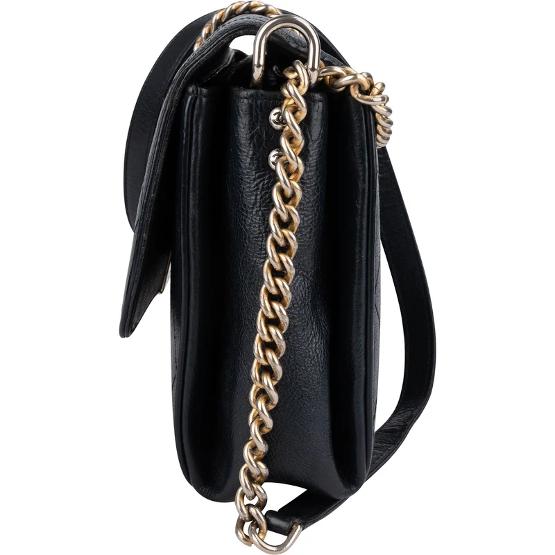 Chanel Stitching Leather CC Boy Single Flap Crossbody Bag