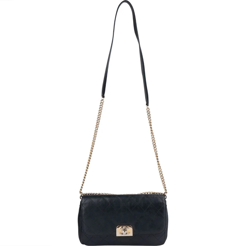 Chanel Stitching Leather CC Boy Single Flap Crossbody Bag