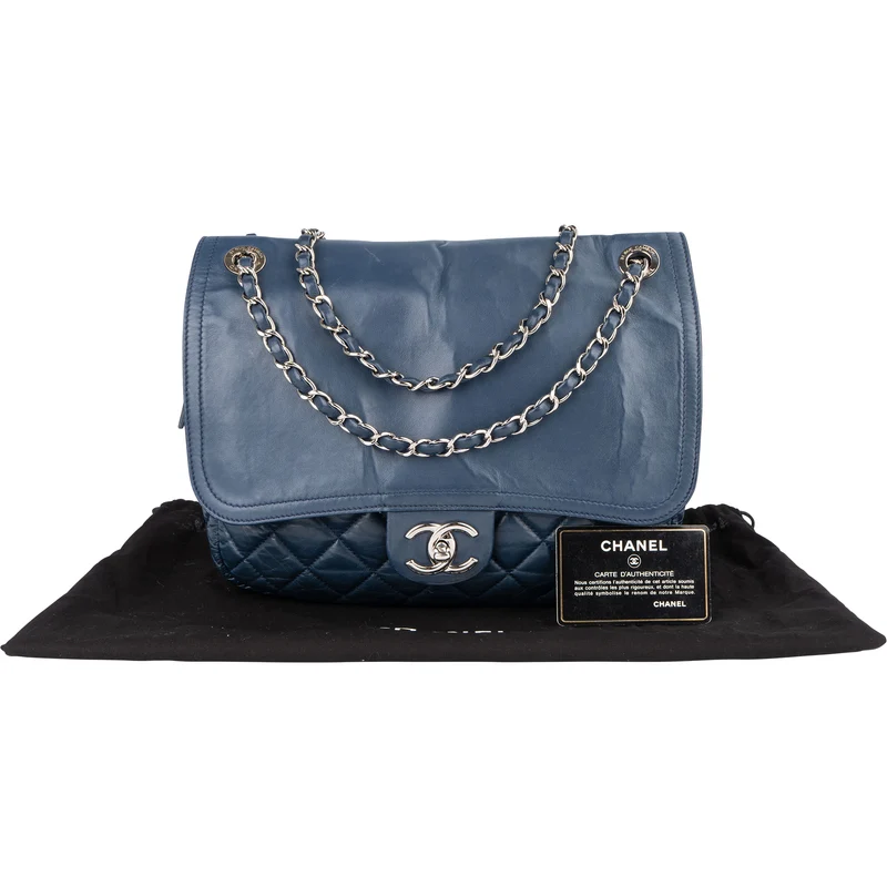 Chanel Quilted Lambskin Single Flap Crossbody Bag