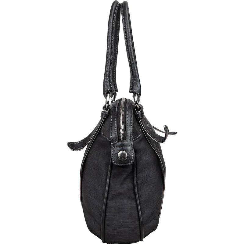 Loewe Black Leather Anagram Shoulder Bag