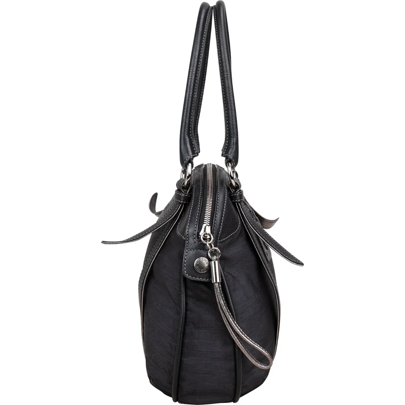 Loewe Black Leather Anagram Shoulder Bag