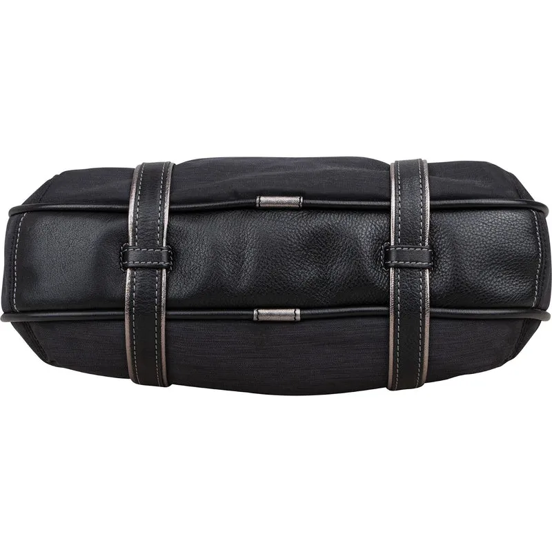 Loewe Black Leather Anagram Shoulder Bag