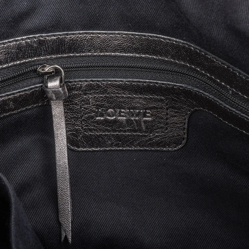 Loewe Black Leather Anagram Shoulder Bag