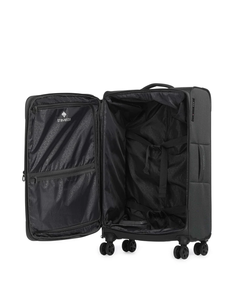 Travelite Cubis 4-Rollen Trolley Set anthracite